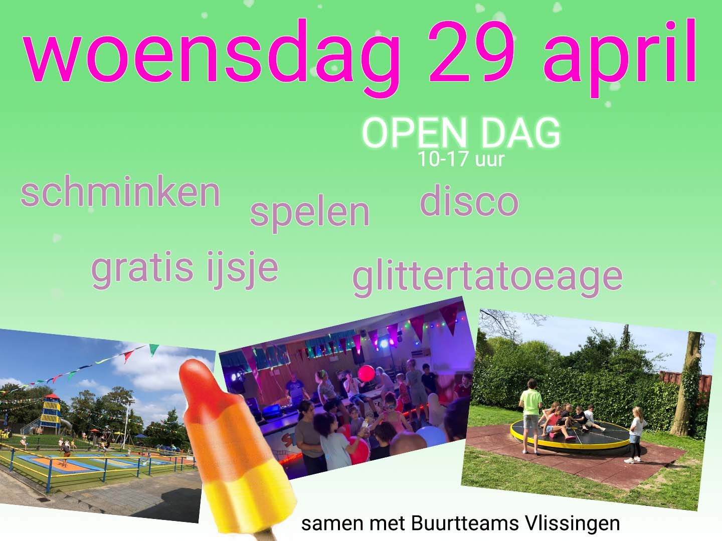 Aankondiging open dag Speeltuin Lammerenburg.